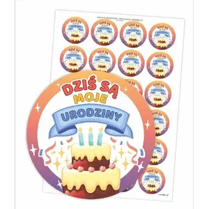 Birthday stickers LearnHow — “Today is my birthday” pack, 24 pcs