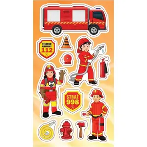 Sticker sheet RANOK Ranok Naklejki Strażacy – children’s firefighter-themed stickers, sheet with assorted decorative decals