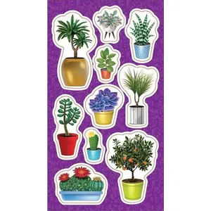 Wall stickers RANOK Ranok Naklejki Kwiatki doniczkowe – decorative floral potted plant stickers