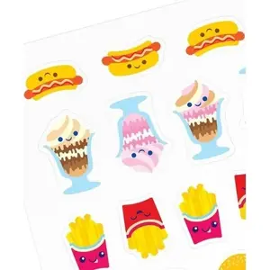 Sticker set Ooly Mini Naklejki Itsy Bitsy Fast Food — small decorative stickers for crafts and planners
