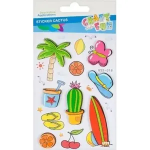 Sticker set Craft with Fun Naklejki 3D wakacje – 3D holiday-themed stickers by Craft with Fun
