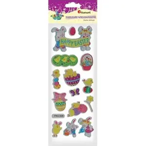 Sticker set Titanum Happy Easter mix — 14 embossed decorative stickers