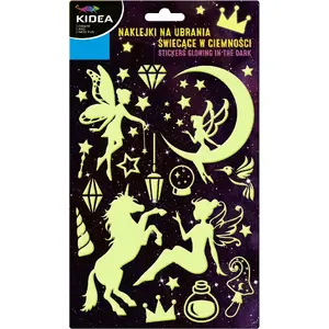 Glow-in-the-dark Clothing Stickers Derform Wróżki Kidea – decorative fabric appliqués