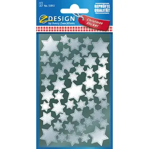 Decorative sticker labels Avery Zweckform 52812 — paper, silver gloss, 76 × 120 mm, 96 pcs