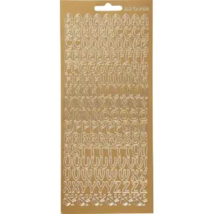 Stickers (gold letters) focus — Design 1, model 170226