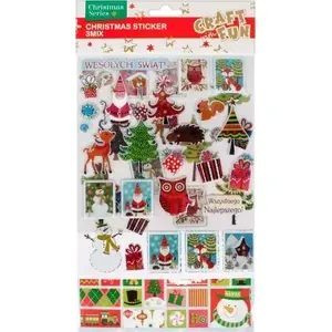 Craft with Fun decorative stickers set CF OZDOBA BN NAKLEJKI 3MIX 16×29 cm – 12 sheets