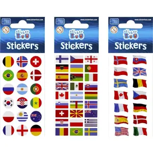 Sticker BOO Sticker Roll 66×180 mm – flag design, perforated sheets (MPN STK NAK76)