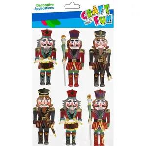 3D Sticker Set Craft with Fun CFBN423 — 6 pcs, Christmas/Grandfather designs