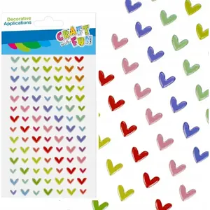 Craft with Fun Puffy Heart Stickers set OZDOBA DEK NAKLEJKI 98 pcs – decorative puffy heart embellishments