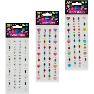 Decorative Stickers Panta Plast Cristal mix 80958 — pack, clear/crystal accents