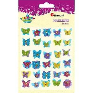 Paper 3D Stickers Titanum 'Butterflies' mix — decorative paper decals for crafts and scrapbooking