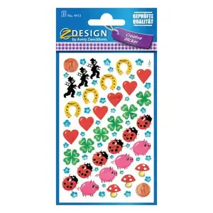 Decorative paper stickers Avery Zweckform 4413 — 76 x 120 mm, permanent adhesive, 102 pcs, multicolour