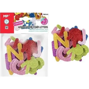 Foam glitter alphabet stickers 50 mm Akson