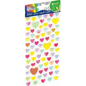 Fiorello Fiorello Naklejki wypukłe serca kolorowe GR-NP150 — decorative dome heart stickers