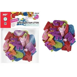 Foam Glitter Letter Stickers Akson 30 mm — individual alphabet foam adhesive letters