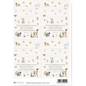Dedicated decorative sticker Szaron 'Niech cię Pan' — adhesive decal for personalization