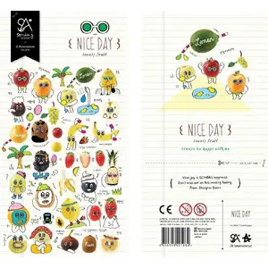 Decorative Wall Stickers TEKA Naklejki ozdobne Owocny nastrój – decorative fruit-themed wall decals set