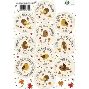 Sticker set Szaron — birds, decorative adhesive stickers for crafts and home decor