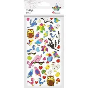 Titanum embossed stickers birds and hearts set, 42 pieces, decorative embellishments