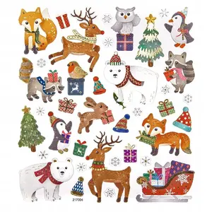 Sticker pack DP Craft Winter Animals 38 pieces — decorative craft stickers for seasonal projects