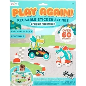 Reusable Sticker Balloons Kolorowe Baloniki Play Again - Dragon Race (decorative reusable balloon stickers)