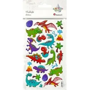 3D Sticker Set Titanum 23 pcs — Raised Dinosaur Stickers by Titanum