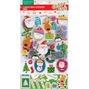 Decorative stickers Craft with Fun CF OZDOBA BN 3-mix sheets 16×29 cm, pack 12/288