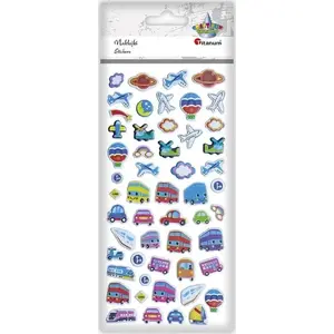 Titanum soft 3D stickers set — vehicles and planets mix, 53 pieces (MPN 458422)