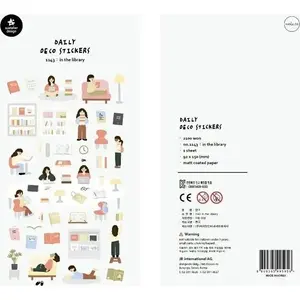 Decorative stickers Centrum 'W bibliotece' model 537179 — themed paper stickers for scrapbooking and crafts