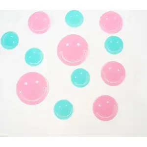 Fluorescent Stickers FANDY — Round Dots, Pack of 12