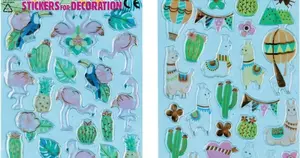 Decorative Sticker Pack Centrum 80758 — mixed plastic stickers 30×40 mm and 20×30 mm