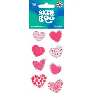 Sticker BOO heart-shaped adhesive stickers STK NAK265 — pack of 3, size 66×180 mm