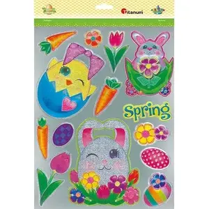 Metallic Foil Nail Stickers Titanum mix set, 14 pieces