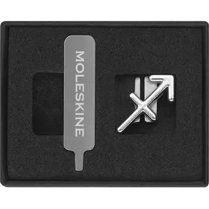 Pin badge Moleskine MOLESKINE, archer, silver — metal enamel lapel pin