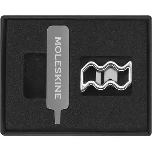Pin badge Moleskine MOLESKINE 'Wodnik' silver – decorative metal lapel pin
