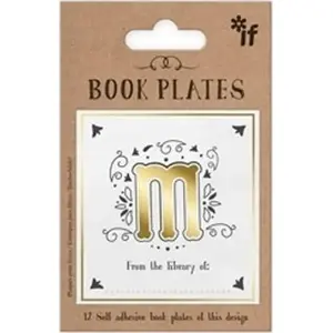 Sticker set IF Ekslibris — letter M, pack of decorative adhesive labels