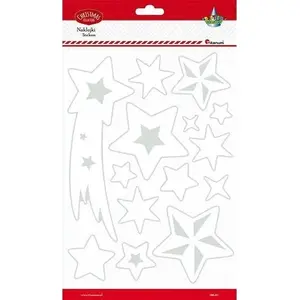 Fluorescent Star Stickers FANDY 14 pcs — white glow-in-the-dark decorative decals