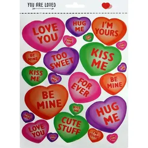 Arpex Naklejki serca z napisami — decorative heart stickers with inscriptions