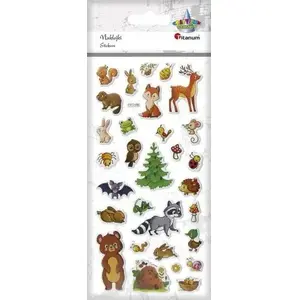 Titanum soft 3D stickers 'Forest Animals' pack of 30 — decorative craft stickers