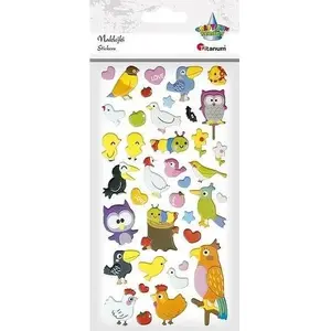 Titanum 3D bird stickers set 42 pcs — decorative raised adhesive decals