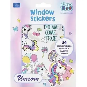 Window Sticker Sticker BOO Unicorn, dimensions 160×210 mm, pack quantity 4 pieces