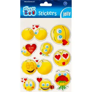 Sticker BOO Emoticon Stickers, Sticker BOO model 493350, sheet of decorative emoticon decals