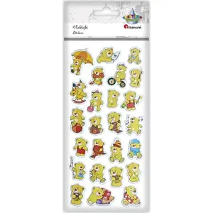 Soft 3D Bear Stickers Titanum mix, pack of 25 – decorative adhesive appliqués
