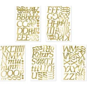 BigJigs decorative gold letter stickers set — adhesive alphabet decals for crafts and home decor