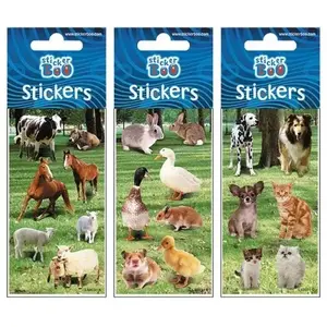 Sticker BOO adhesive decal 66×126 mm — Sticker BOO NA SBOO ZW, silver animal design