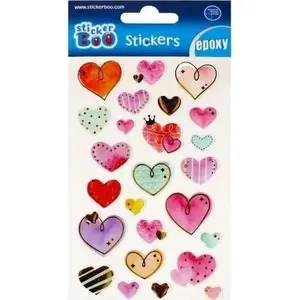 Sticker BOO Decorative Heart Stickers — Sticker BOO Serca — pack of assorted heart decals
