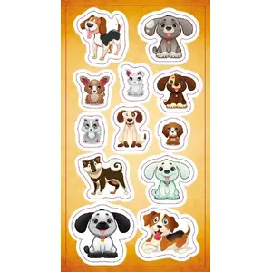 Sticker set RANOK Ranok Naklejki Pieski — decorative dog-themed stickers, model 291928