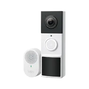 Видеозвонок TP-Link Tapo D210 + D100C, 3 МП 1296p, угол обзора 160°, ночное видение 7,6 м, IP65, MicroSD до 512 ГБ