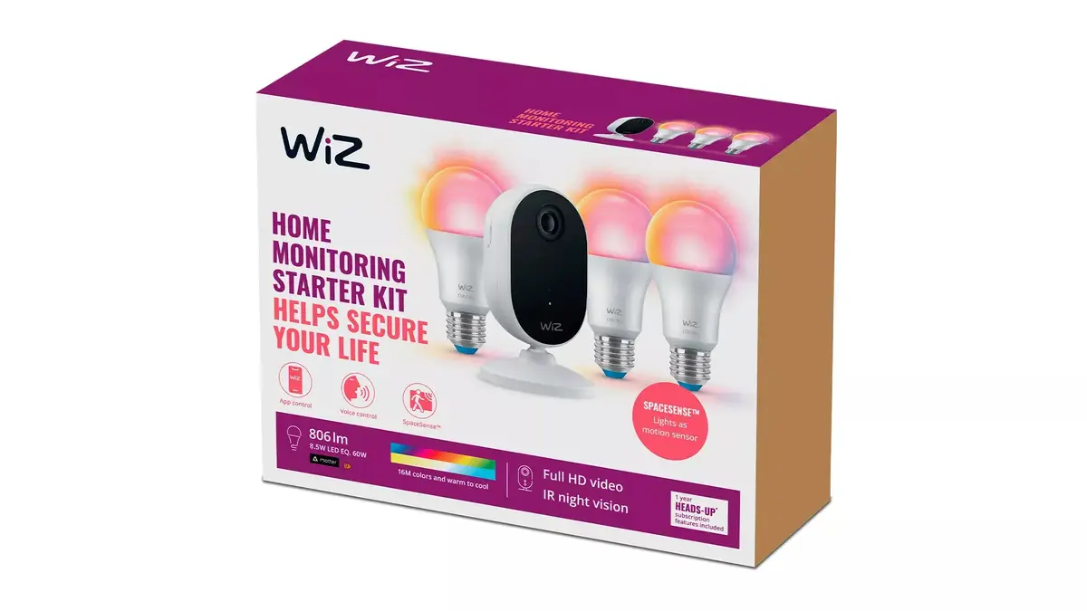 Signify WiZ Home monitoring starter kit — 3 LED bulbs Photo 2