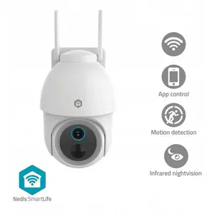 IP camera Nedis WIFICBO51WT — outdoor spotlight camera, 3MP (1296p), pan-tilt, IP65